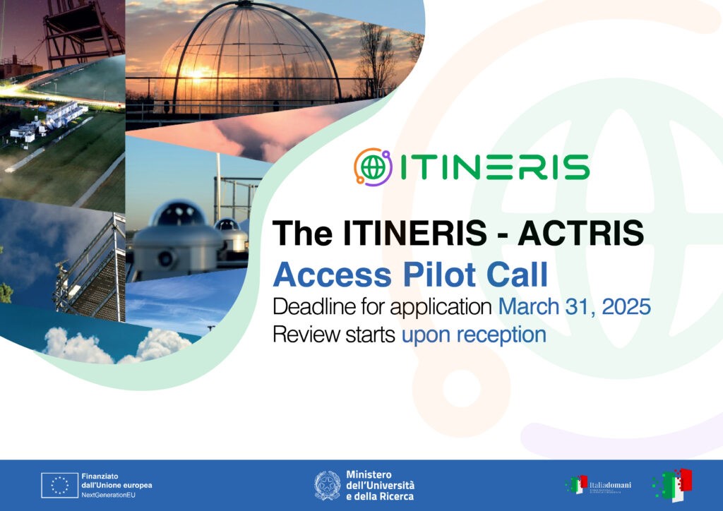 The ITINERIS - ACTRIS Access Pilot Call is open!