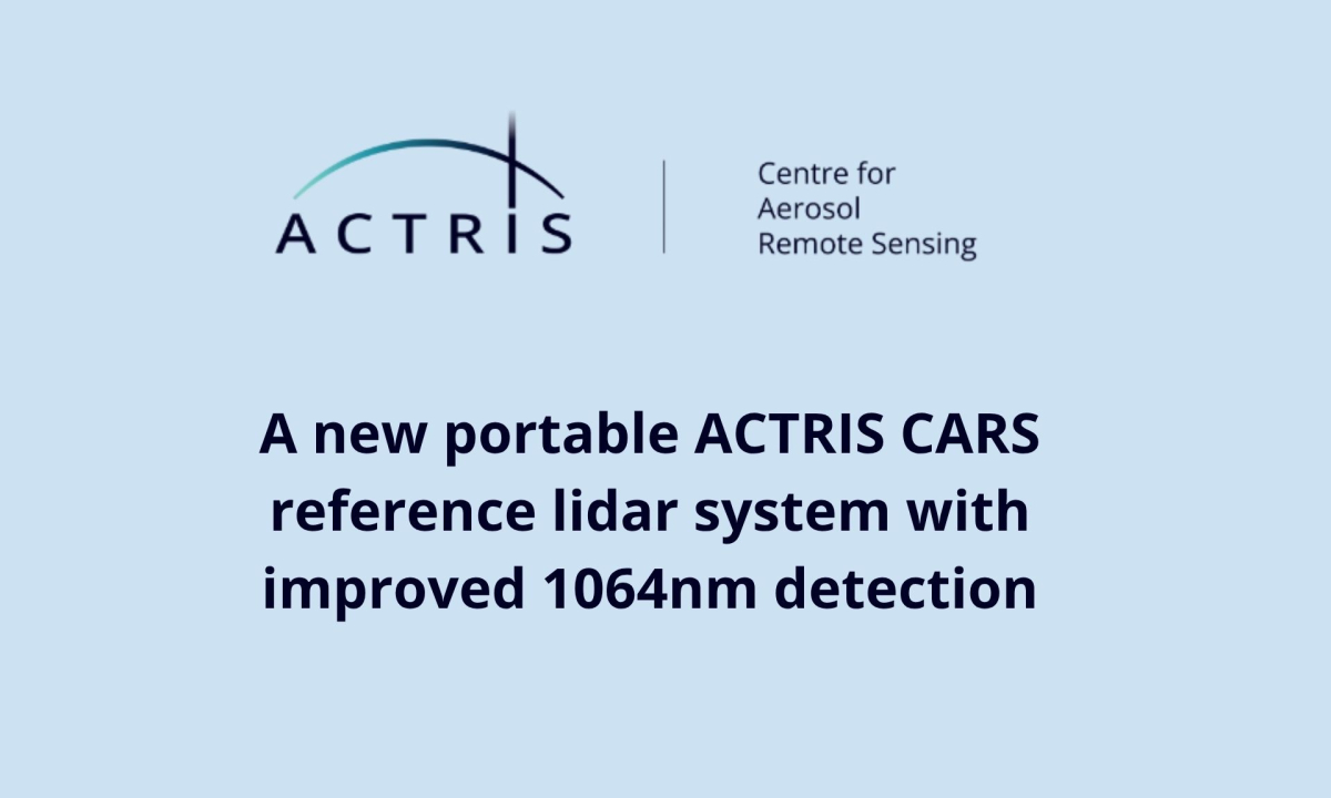 ACTRIS CARS lidar new system 